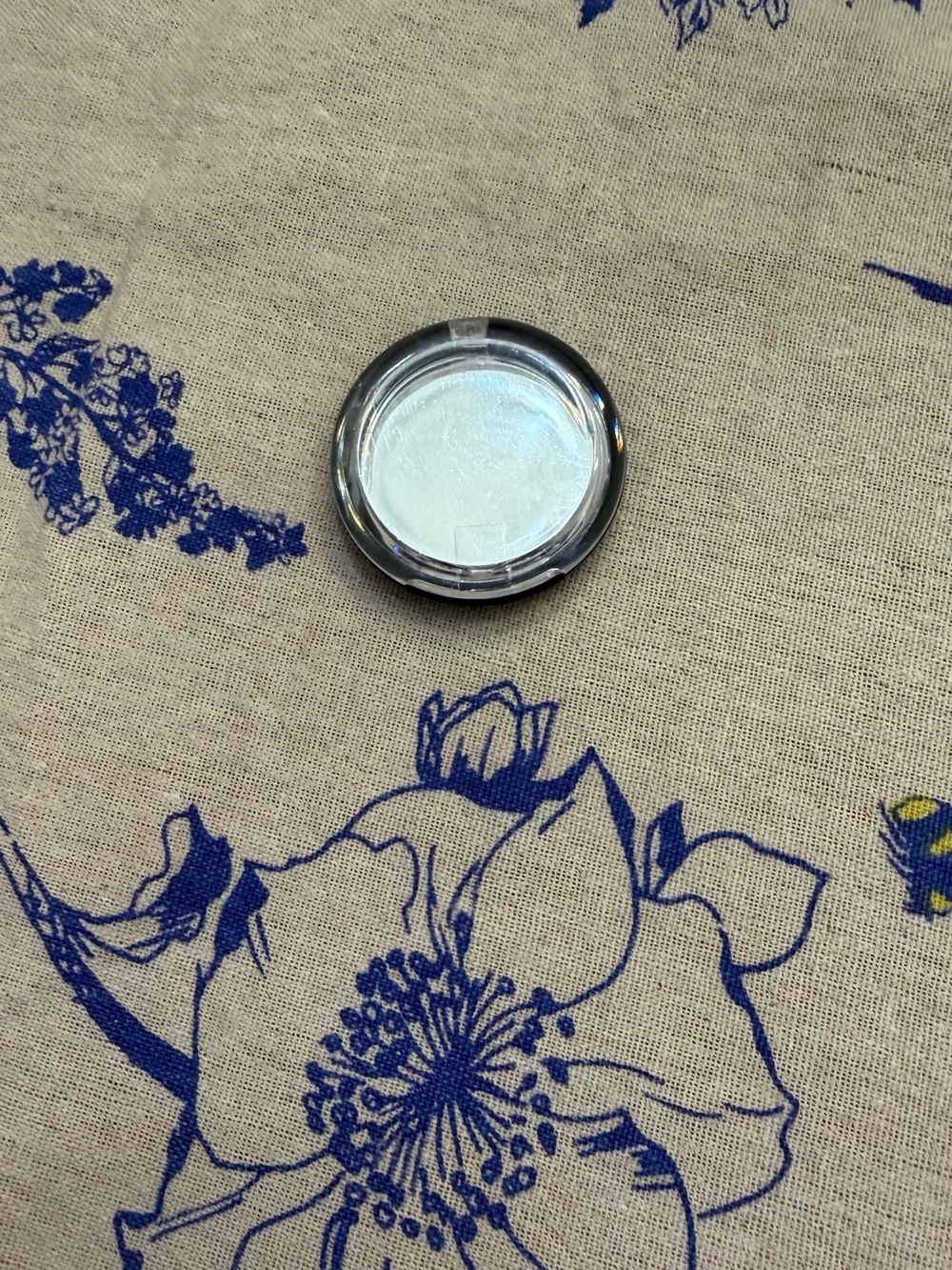 Iridescent White pocket mirror/ compact makeup case
